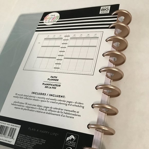 The Happy Planner Classic "God is a Promise Keeper" 18 month Faith Planner - Picture 12 of 13